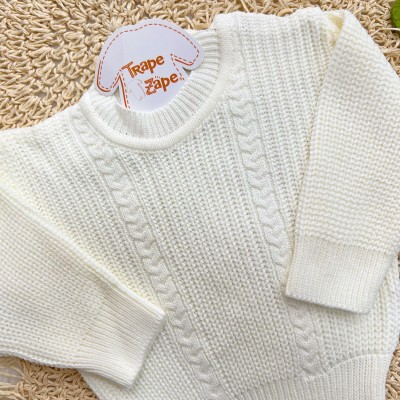 Blusa de Linha Ponto Alto Fechado - Off White
